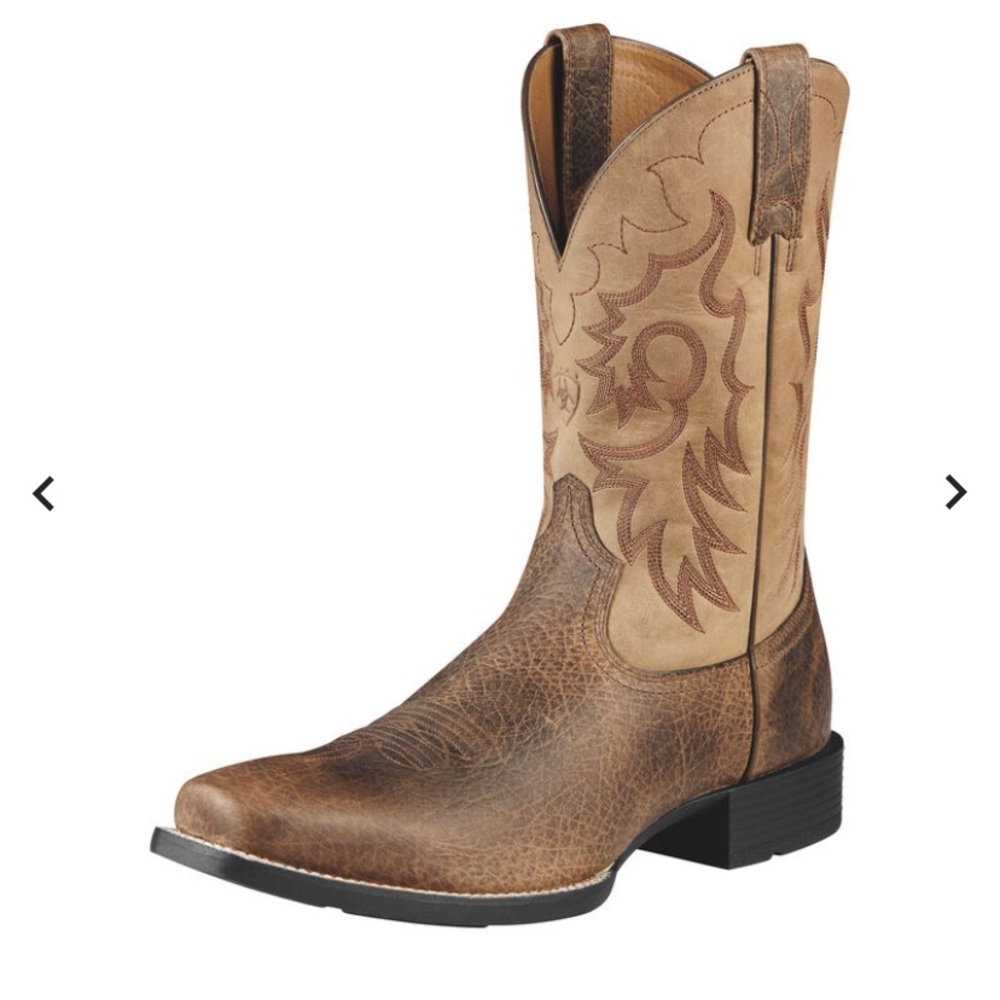 Heritage Reinsman Western Boot Brown, men’s, swear toe, ariat, size 11D